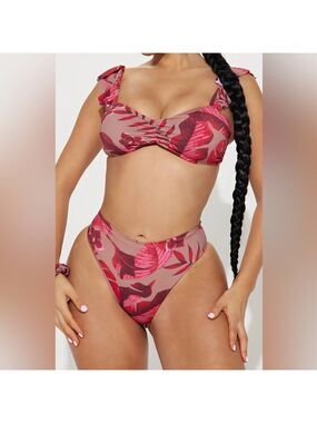 ENVYA Women’s Floral Two Piece Bikini Swimsuit Beach Size: Small